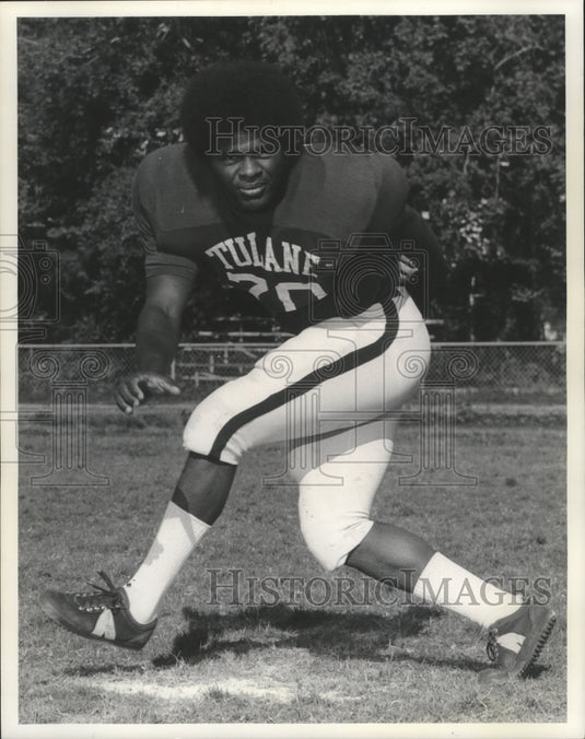 1979 Press Photo Nathan Bell, Tulane Football Player - nos04535- Historic Images