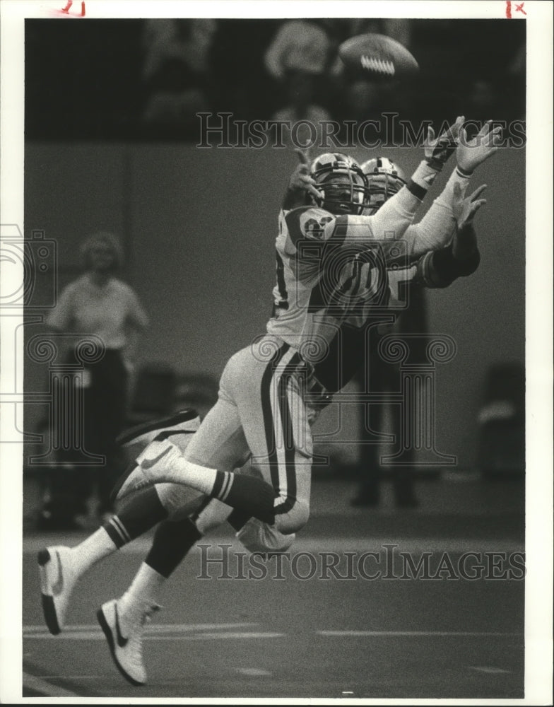 1985 Press Photo New Orleans Saints Football Player Johnnie Johnson at Game- Historic Images