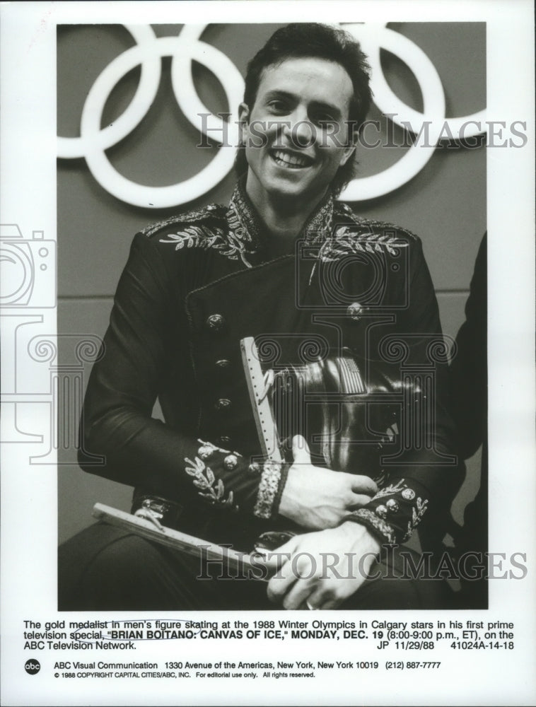 1988 Press Photo Figure Skating Olympic Gold Medalist Brian Baoitano - nos05012- Historic Images