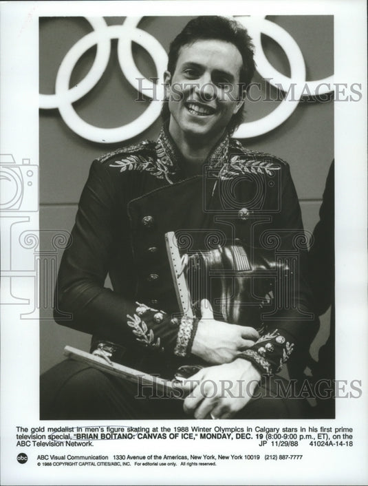 1988 Press Photo Figure Skating Olympic Gold Medalist Brian Baoitano - nos05012- Historic Images