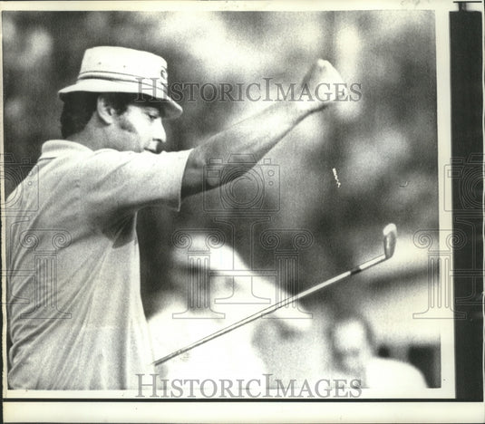 1973 Press Photo Golfer Homero Blancas at Pensacola Open's Sixteenth Hole- Historic Images