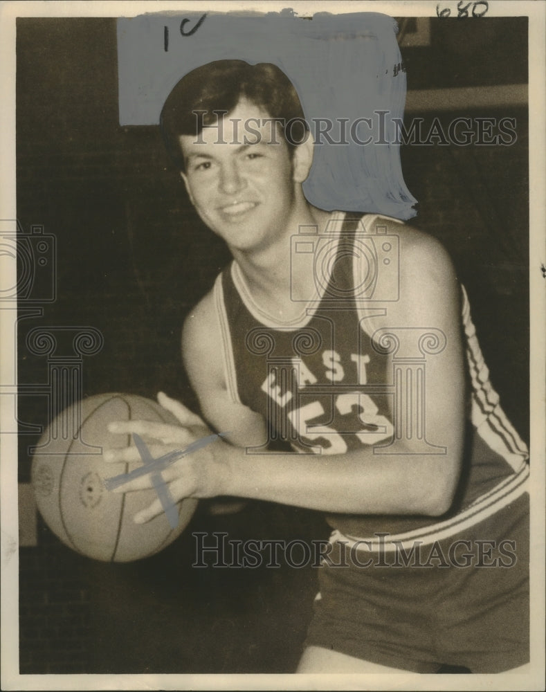 1972 Press Photo Stephen Berry, East Jefferson Basketball Player - nos05712 - Historic Images