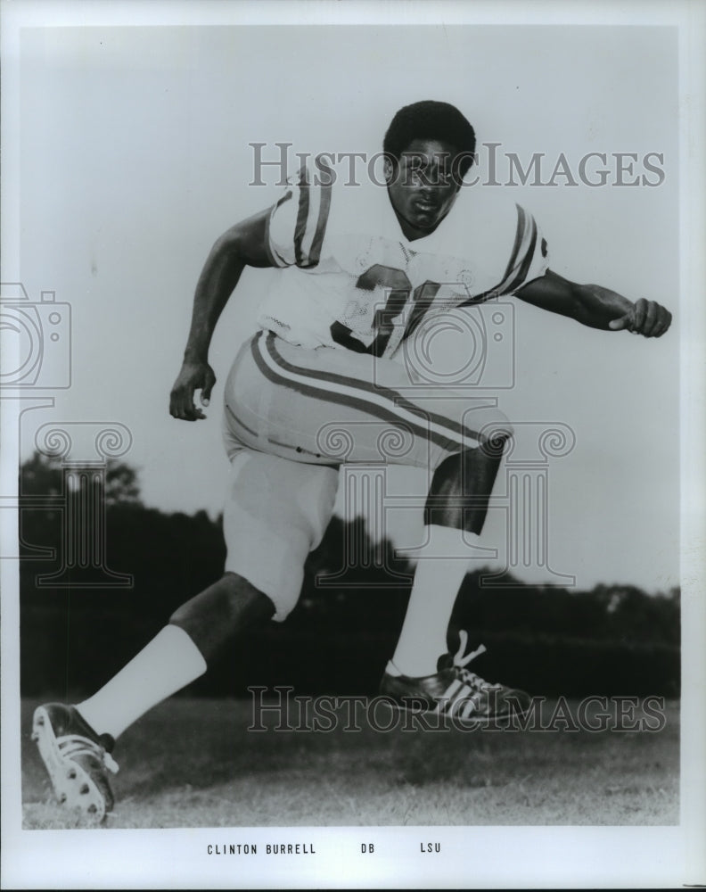 1977 Press Photo Louisiana State University Defensive Football Clint Burrell- Historic Images