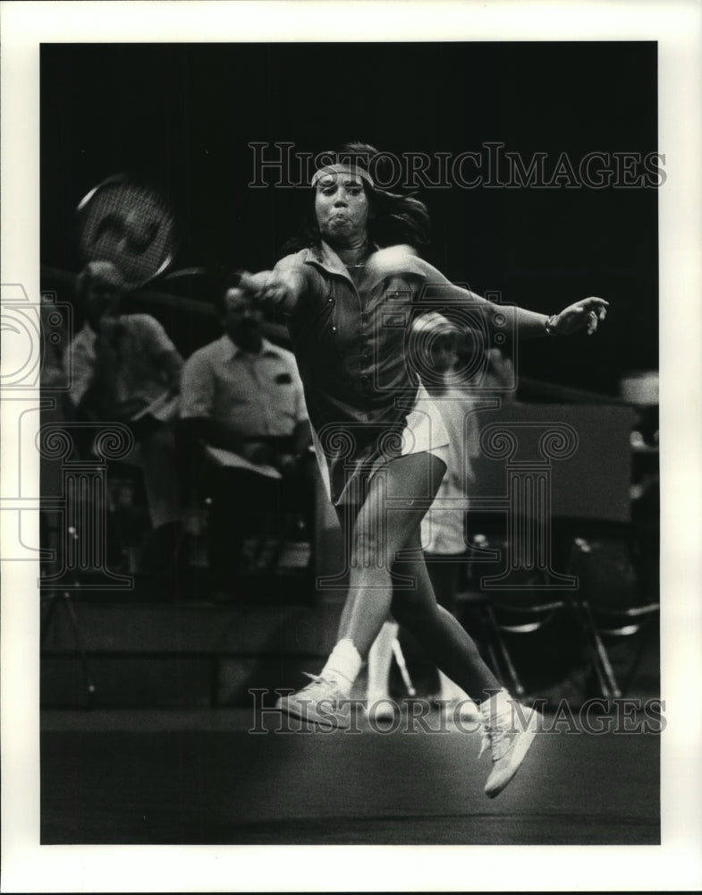 1978 Press Photo Tennis - Rosie Casals Hitting the Ball - nos06038 - Historic Images