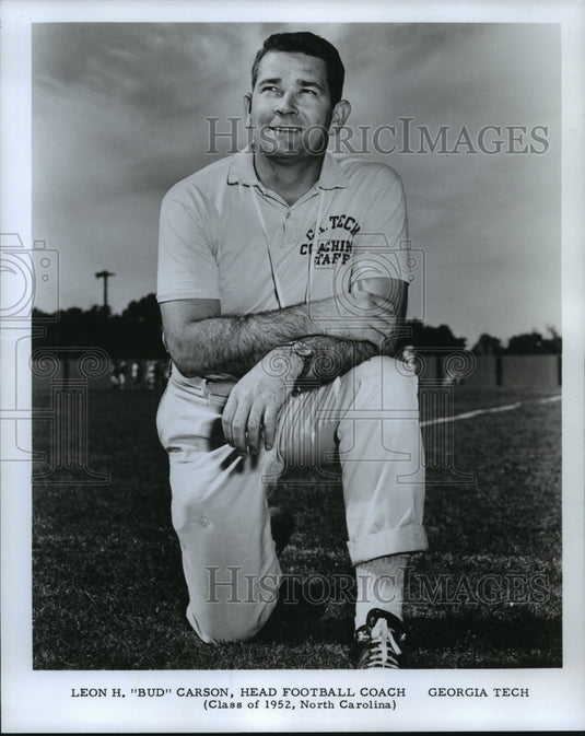 1971 Press Photo Georgia Tech Head Football Coach Leon H. "Bud" Carson- Historic Images