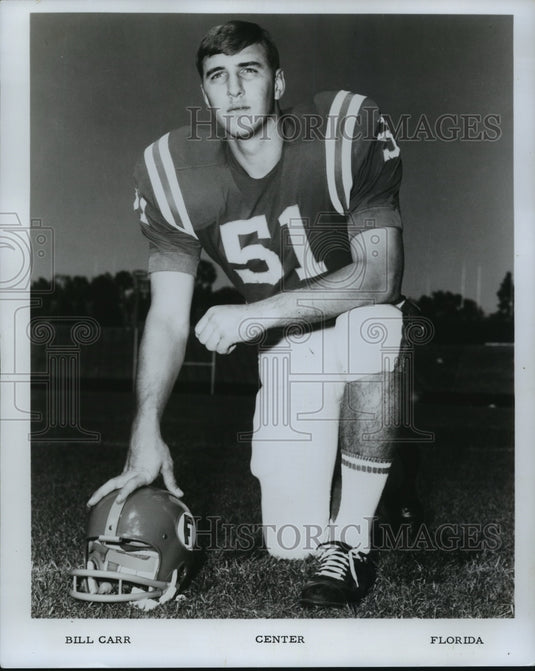 1965 Press Photo Florida Football Player Center Bill Carr - nos06171 - Historic Images