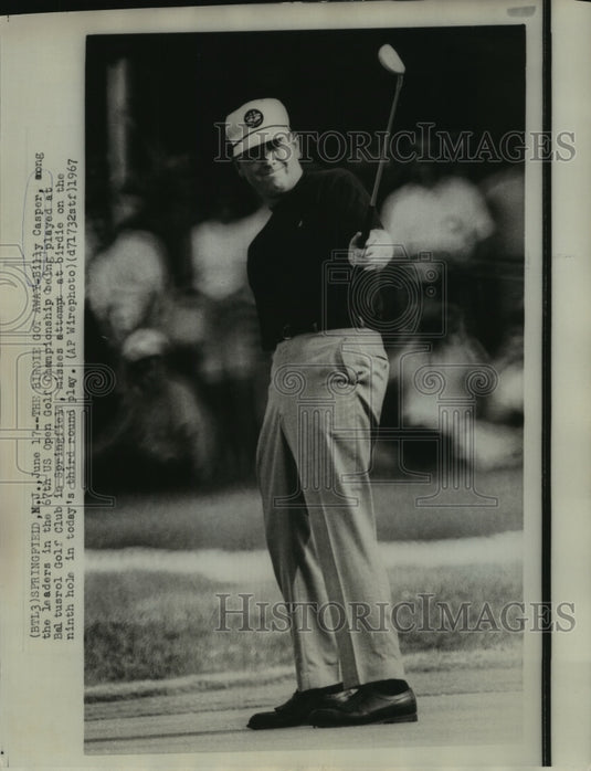 1967 Golfer Billy Casper at US Open Golf Championship in Springfield - Historic Images