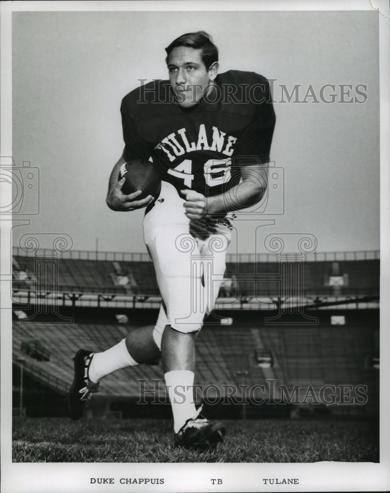 1970 Tulane Football Player Duke Chappuis, Tailback - Historic Images