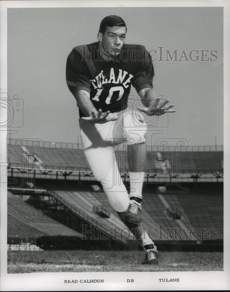 1970 Press Photo Tulane University Football Player Brad Calhoun, DB - nos06466 - Historic Images