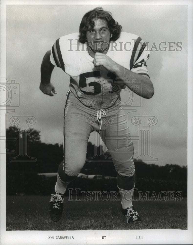 1976 Press Photo Louisiana State University Football Player Don Caravella, OT- Historic Images