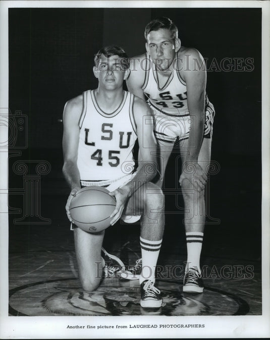 1968 Press Photo Louisiana State University Basketball Drew Corley, Randy Lamont - Historic Images