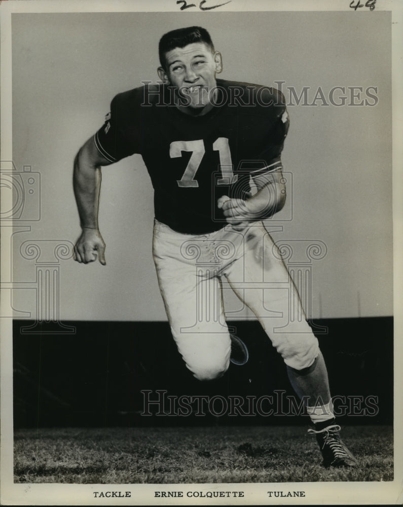 1967 Press Photo Football Player Jerry Colquette, Tulane University, Tackle- Historic Images