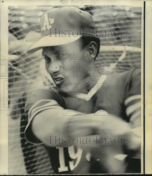 1972 Press Photo Shortstop Bert Campaneris of Oakland Baseball Team - nos06835 - Historic Images