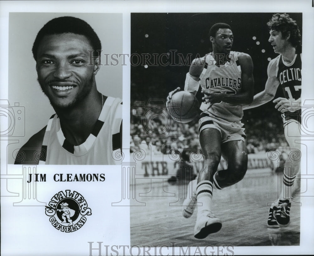 1977 Press Photo Cleveland Cavaliers Basketball Player Jim Cleamons - nos07166- Historic Images