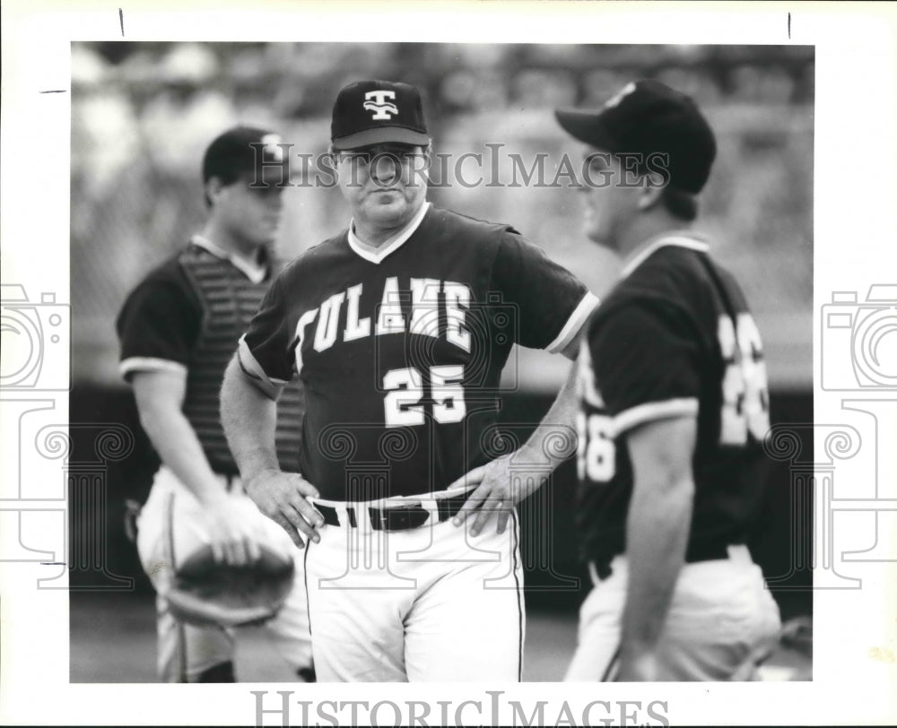 1991 Press Photo Tulane Coach Joe Brockoff - nos07221 - Historic Images