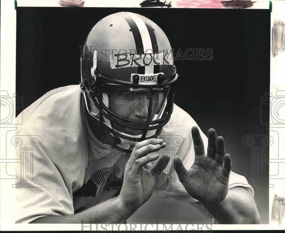 1980 Press Photo New Orleans Saints Player Stan Brock #67 - nos07229 - Historic Images