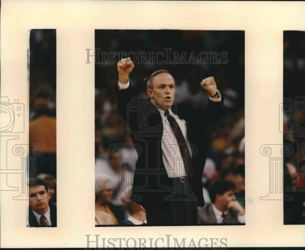 1995 Press Photo Louisiana University Basketball Coach Dale Brown - nos07305 - Historic Images