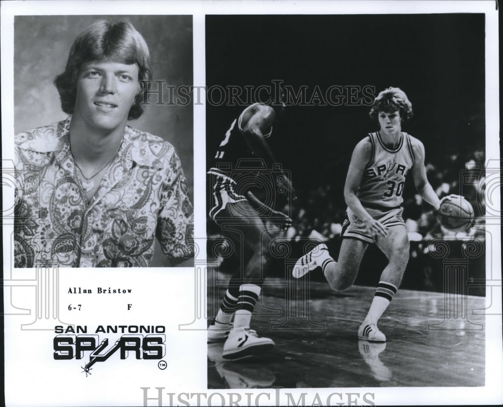 1977 Press Photo San Antonio Spurs Basketball Player Allan Bristow - nos07329 - Historic Images