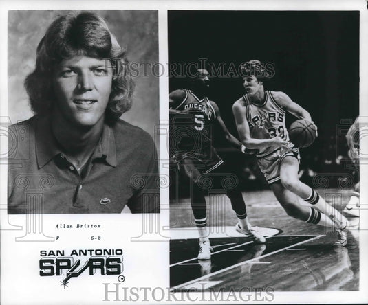 1978 Press Photo San Antonio Spurs Basketball Player Allan Bristow, 6-8, Forward - Historic Images