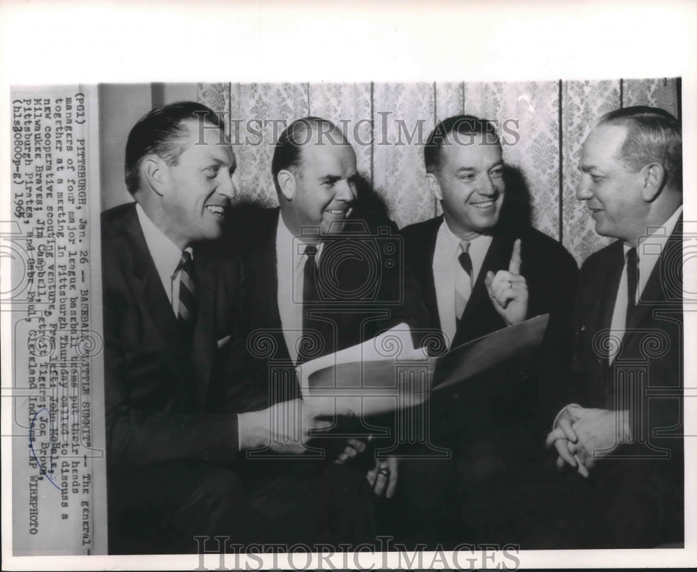 1965 Press Photo The general managers of four major league baseball teams - Historic Images