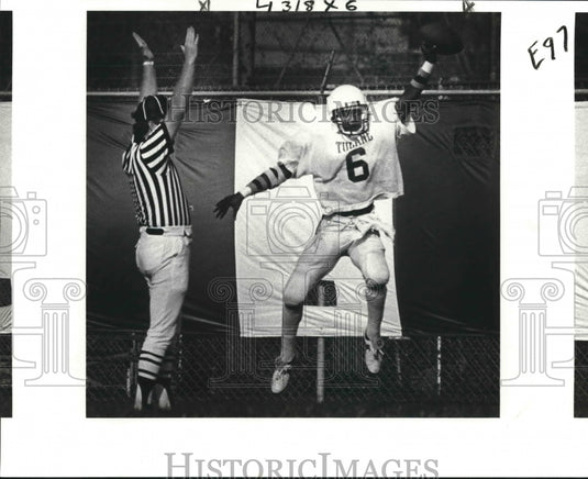 1981 Press Photo Reggie Butts, Tulane Wave Football Player - nos07370 - Historic Images