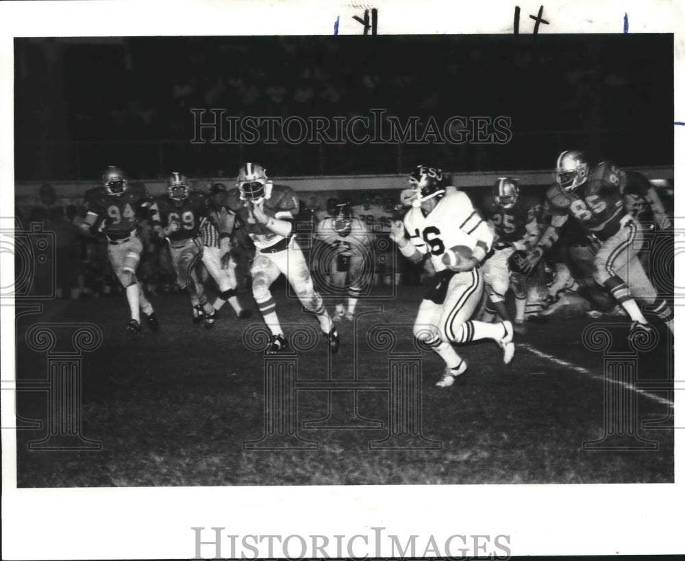 1980 Press Photo Timy Byrd, Louisiana State University Football Player at Game - Historic Images