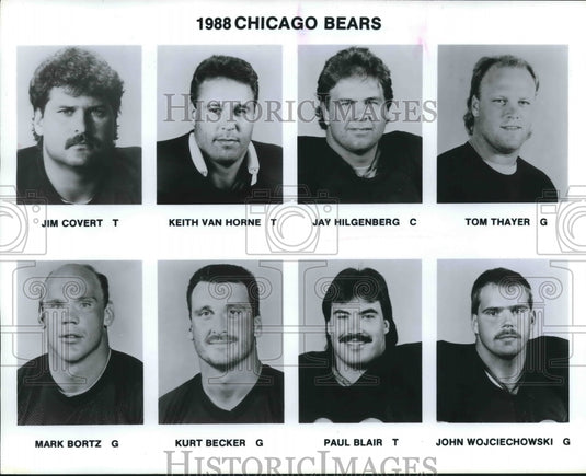 1988 Press Photo Chicago Bears Football Players - nos07392 - Historic Images
