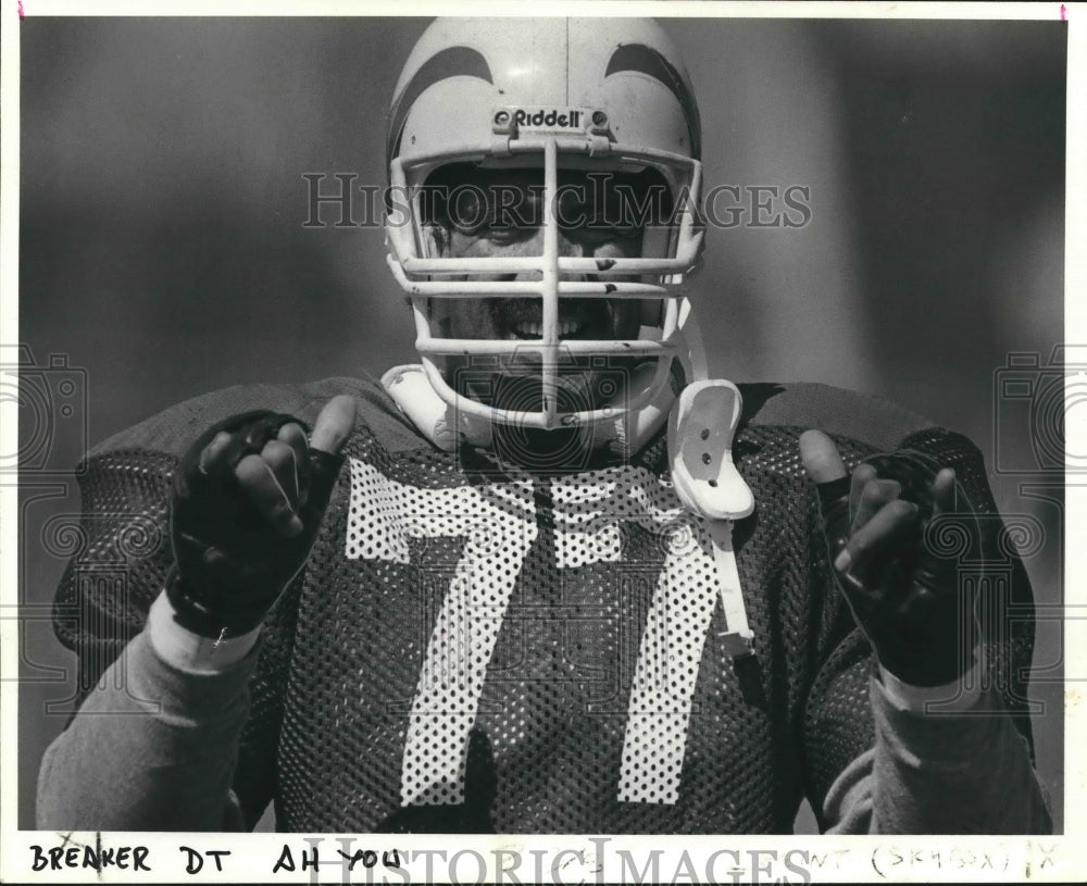 1987 Press Photo New Orleans Breakders Football Player Ah You - nos07435 - Historic Images