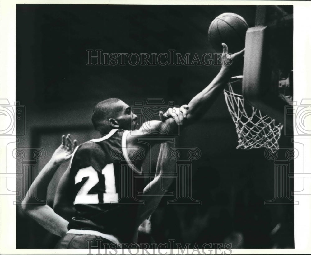 1991 Press Photo #21 Tank Collins of University of New Orleans Basketball Team - Historic Images