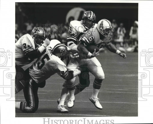 1980 Press Photo Ron Carpenter, Houston Oilers Football Player at Saints Game - Historic Images