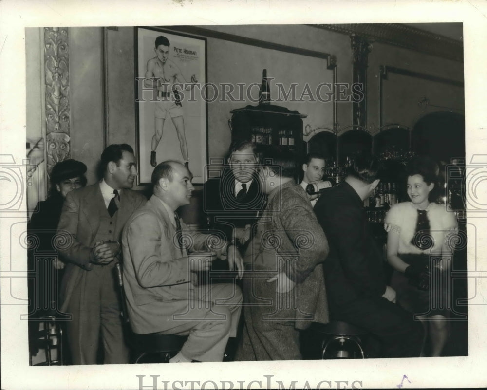 1970 Press Photo Boxer Marty Burke at Bar with Group of People - nos07727 - Historic Images