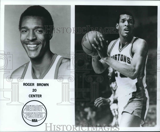 1978 Press Photo Detroit Pistons Basketball Player Roger Brown,