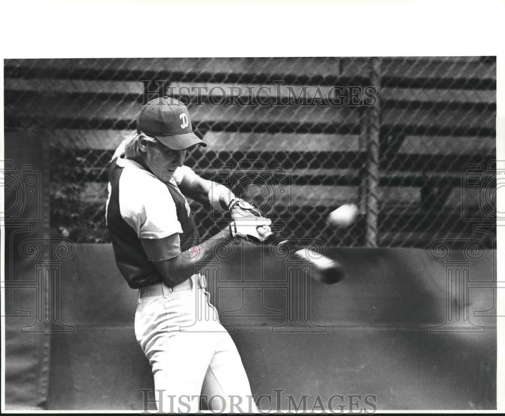 1984 Press Photo Delgado Third Baseman Johnny Pas Brechtel - nos07795 - Historic Images