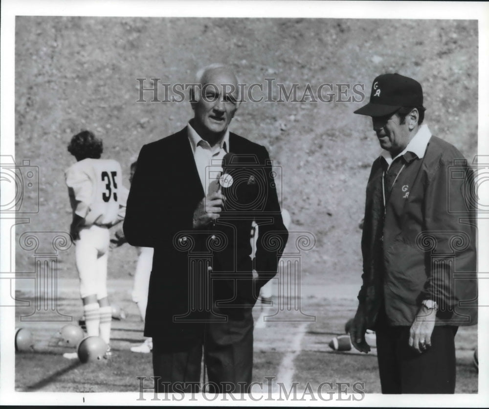 1979 Press Photo Former football great turned sportscaster Tom Harmon on ABC-TV - Historic Images