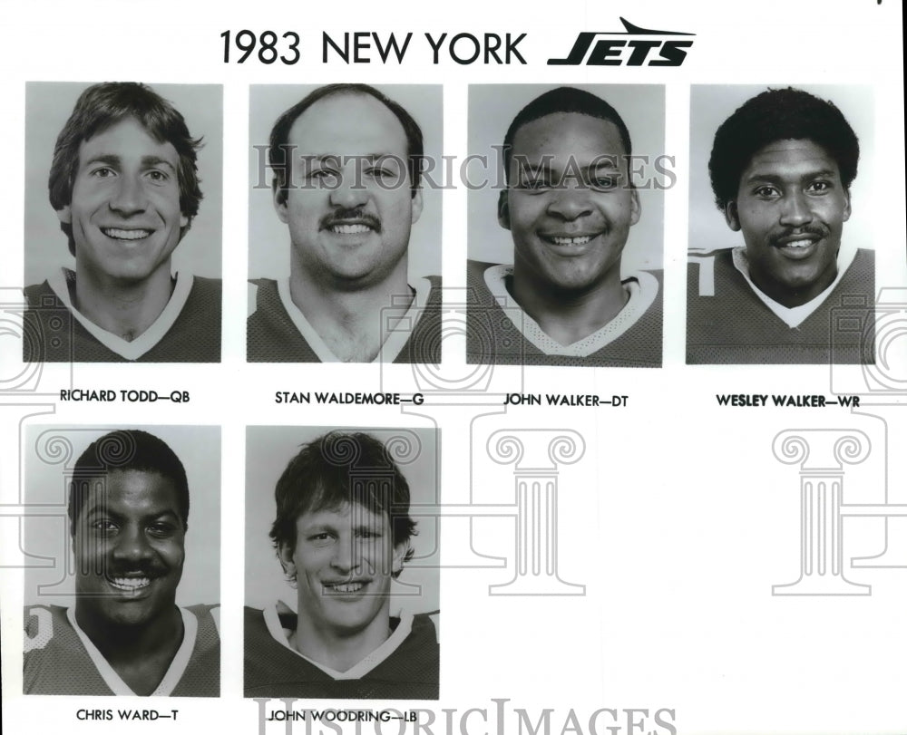 1983 Press Photo New York Jets Football Players - nos07976 - Historic Images