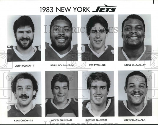 1983 Press Photo New York Jets Football Players - nos07977 - Historic Images