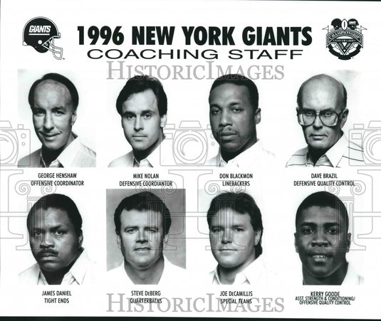1996 Press Photo New York Giants Coaching Staff - nos07982 - Historic Images