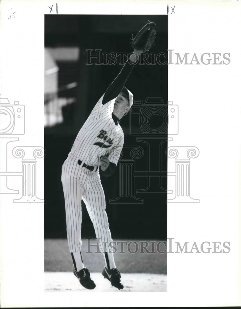1991 Press Photo West Jefferson High School First Baseman Jim Brodie, Baseball - Historic Images