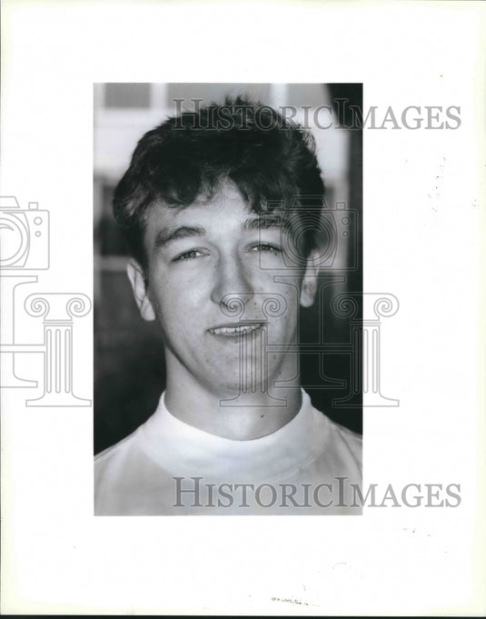 1990 Press Photo West Jefferson High School First Baseman Jim Brodie - nos08025 - Historic Images