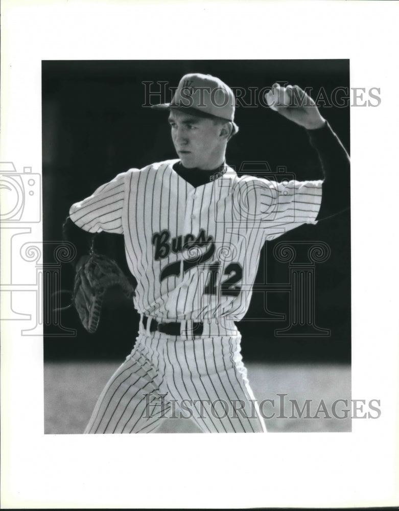 1991 Press Photo West Jefferson High School First Baseman Jim Brodie - nos08026 - Historic Images