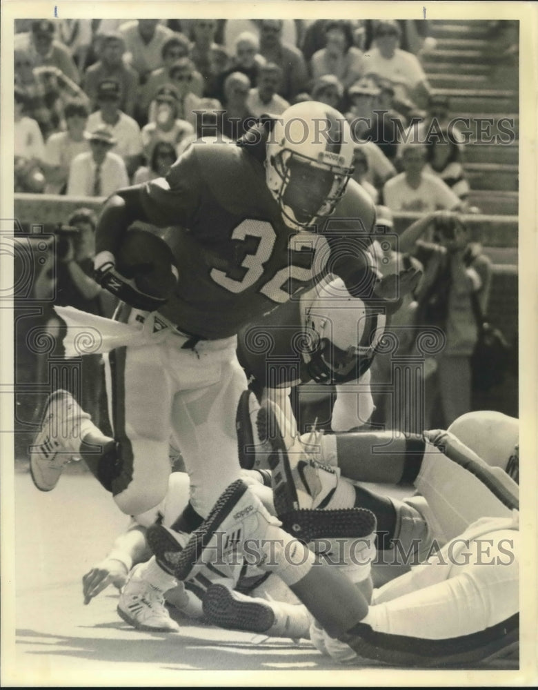 1990 Press Photo David Brown versus Navy Football Game with Players - nos08057 - Historic Images