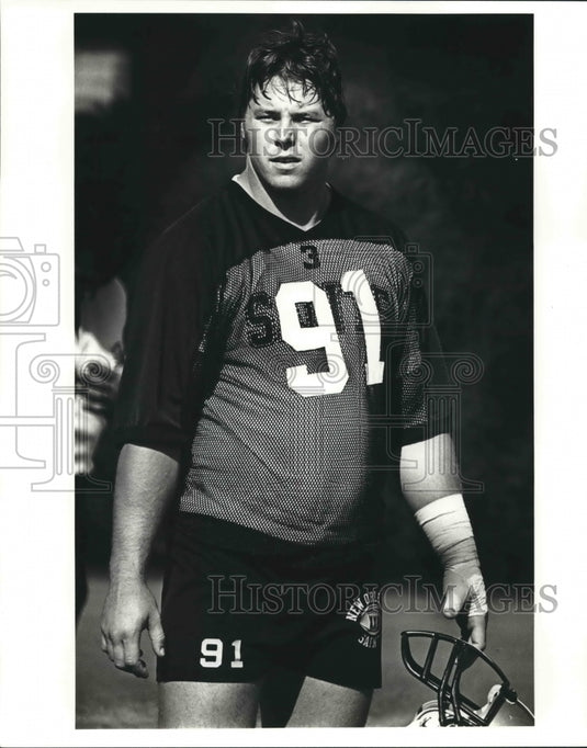 1981 Press Photo Monte Bennett, New Orleans Saints Football Player - nos08115 - Historic Images