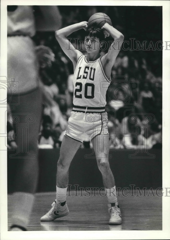 1984 Press Photo Louisiana State University Basketball Neboisha Bukumirovich - Historic Images