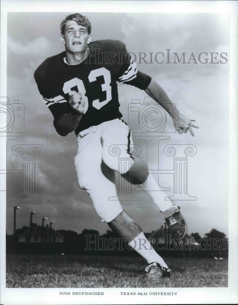 1969 Press Photo Texas A&amp;M University Football Player Ross Brupbacher- Historic Images