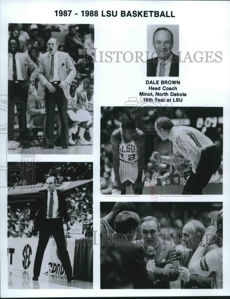 1987 Press Photo Louisiana State University Head Basketball Coach Dale Brown - Historic Images