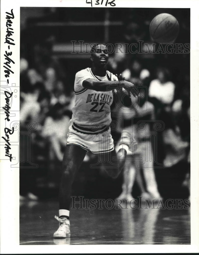 1986 Press Photo De La Salle Basketball Player Dwayne Bryant - nos08379 - Historic Images