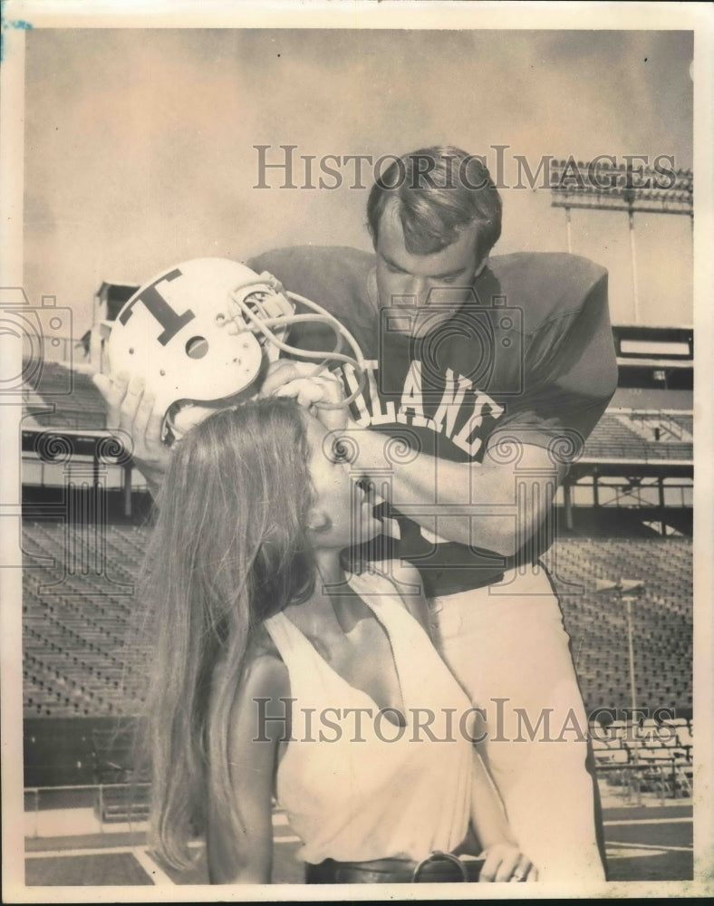 1978 Press Photo Tulane All-American Candidate Joe Bullard, Missy Cheeseman - Historic Images