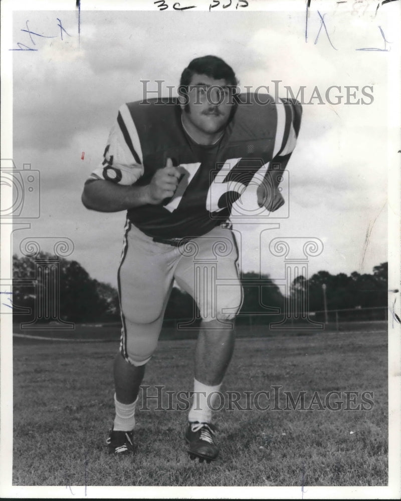1972 Press Photo Football Player Mike Boyce of Baton Rouge, 6-3, 243lbs - Historic Images
