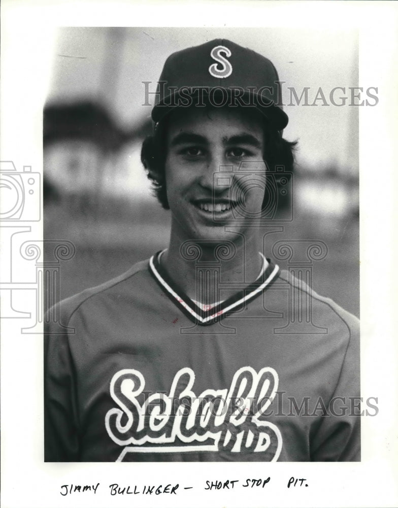 1986 Press Photo University of New Orleans Baseball Player Jimmy Bullinger - Historic Images