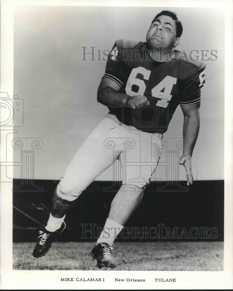1967 Press Photo Tulane Football Player Mike Calamari, New Orleans - nos08555 - Historic Images